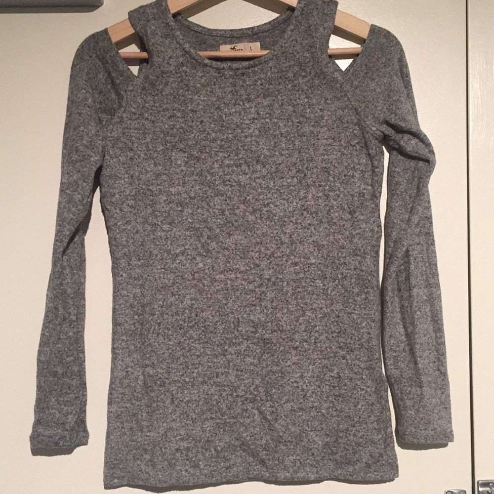 Hollister light grey cozy sweater